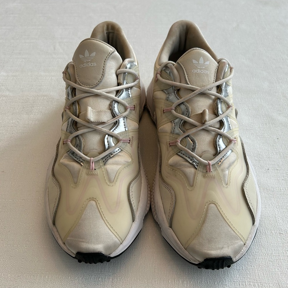 Adidas Ozwego Plus Chalk White and Pink Sneaker